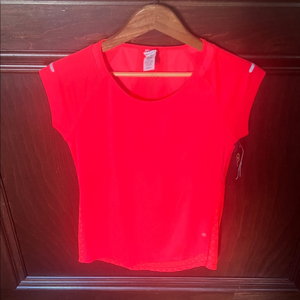 NWT Champion Neon Coral Bright Orangey Short Sleeve Athletic Tee XS